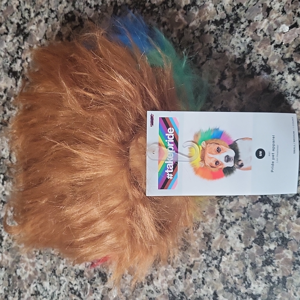 Take PRIDE Pride Pet Apparel small/ medium lion headwear new w/ tag up to 50 lbs